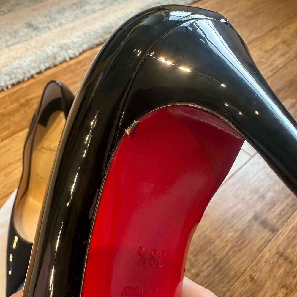 Christian Louboutin Black Iriza 100 38.5 - Picture 3 of 7